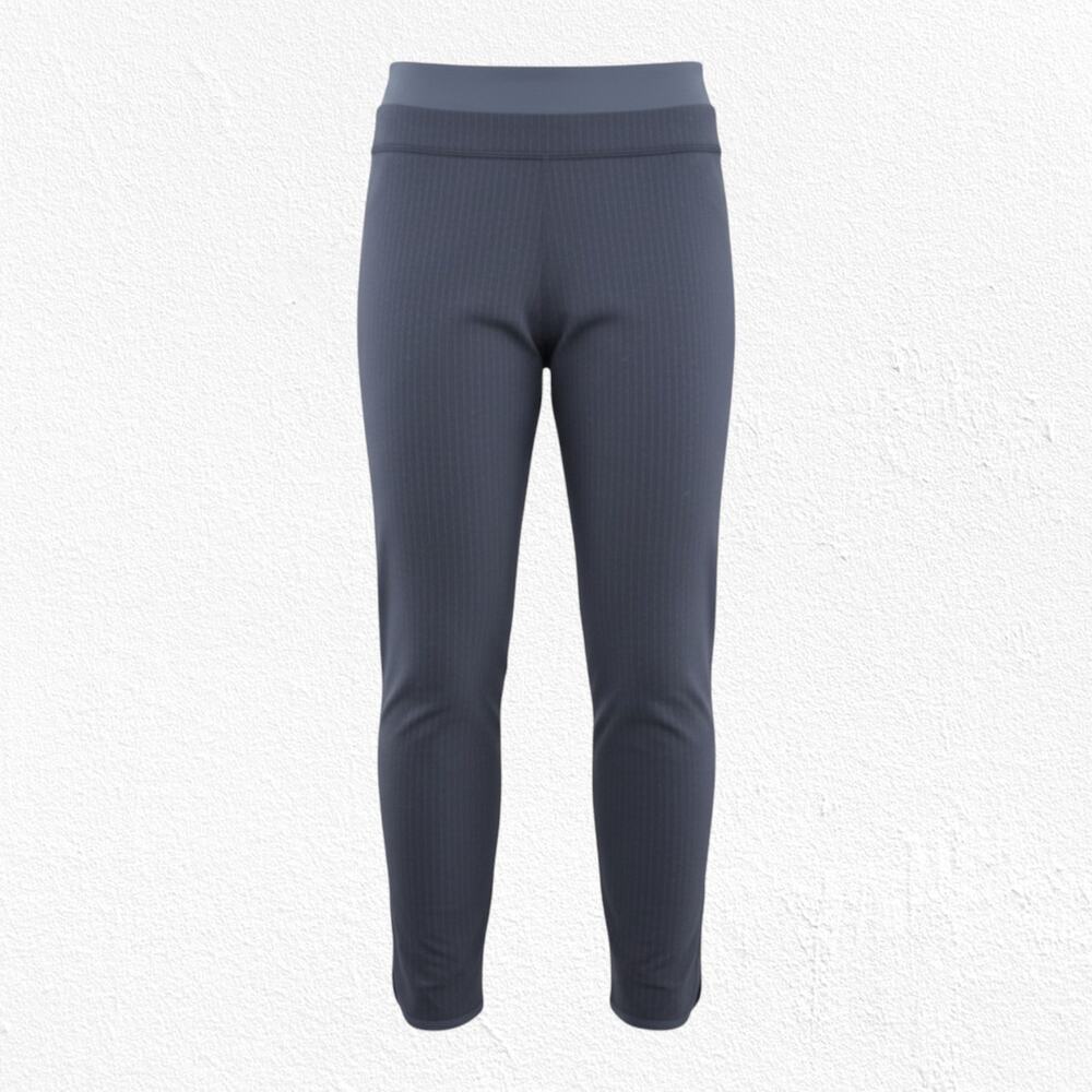 lululemon Jet Crop Pinstripe Brushed Mid Rise Studio Leggings Gray Size 6